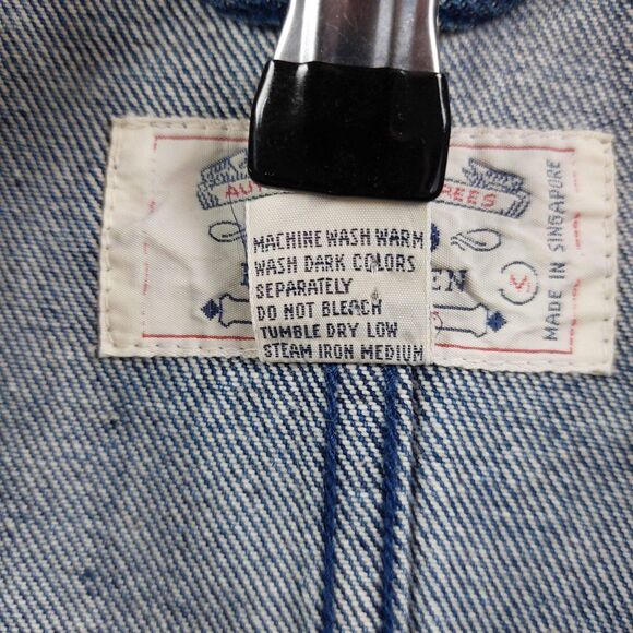 VTG Polo Ralph Lauren Jacket Mens Sz M Denim Chore Dungarees Corduroy Collar 90s - Picture 8 of 10